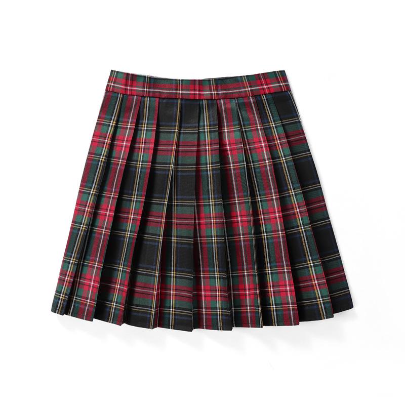 Femme Jupe Courte Imprimé Tartan  | Jupes & Shorts Femme Carreaux ecossais rouge