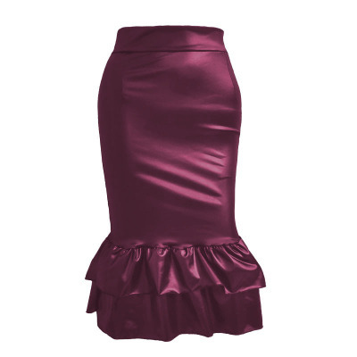 Femme Jupe Short En Satin  | Jupes & Shorts Femme Bordeaux