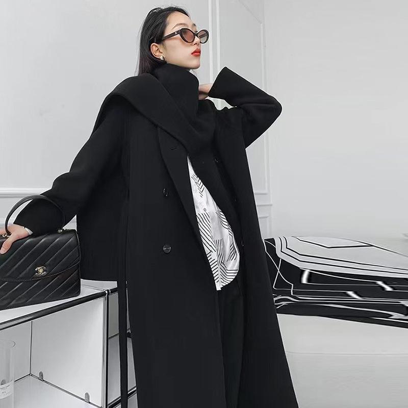 Femme Manteau Écharpe Oversized En Laine  | Blousons, Vestes & Manteaux Blousons, Vestes & Manteaux Blousons, Vestes & Manteaux