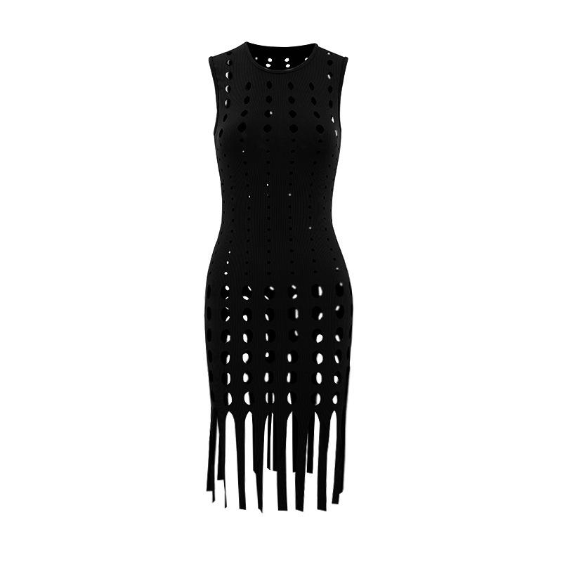 Femme Robe Longue En Maille Ornée De Studs  | Robes Femme Femme