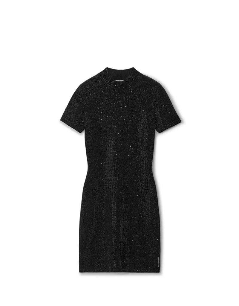 Femme Robe Noire Courte Tweed  | Robes Femme Femme