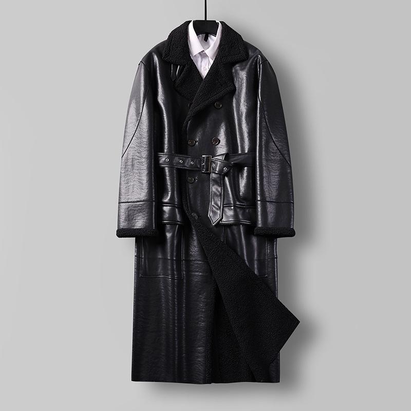 Femme Trench-Coat Cuir Col Tailleur  | Blousons, Vestes & Manteaux Blousons, Vestes & Manteaux Blousons, Vestes & Manteaux