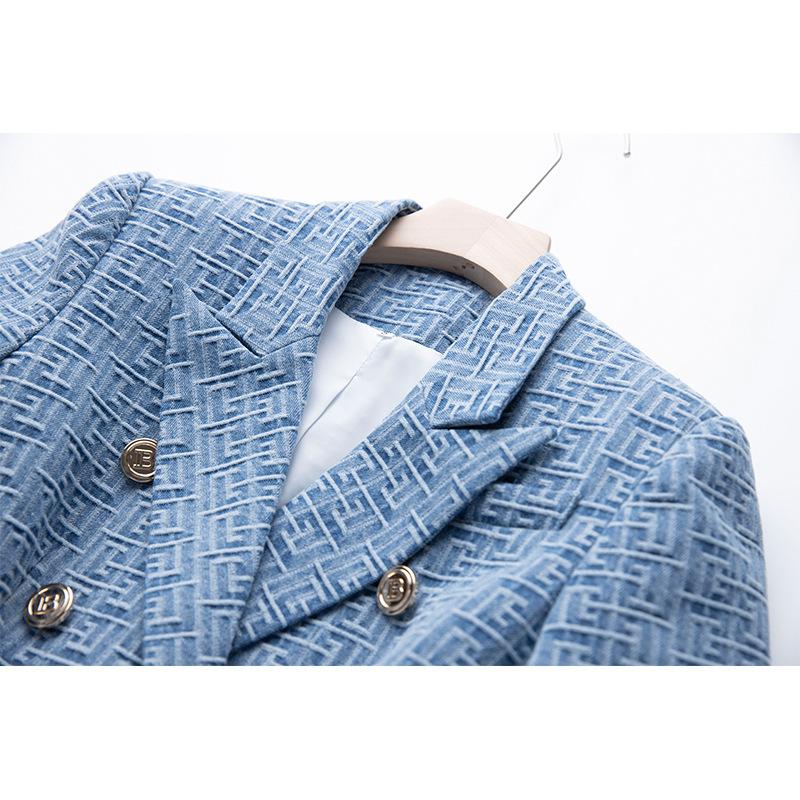 Femme Veste De Costume En Tweed  | Blousons, Vestes & Manteaux Blousons, Vestes & Manteaux Bleu