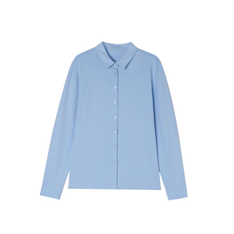 Homme Chemise Ajustée En Coton Stretch  | Chemises Chemises BLEU CIEL